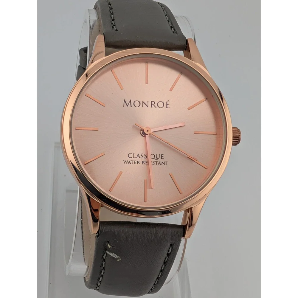 MONROE By Moestro Classique Collection Watch Genuine Leather‎ Band- New Battery